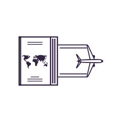 passport document travel with airplane