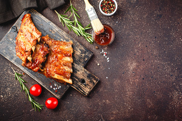 Roasted barbecue pork ribs