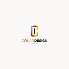 LETTER C AND D FOR COLOUR DESIGN LOGO