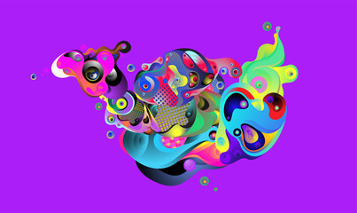 Fototapeta premium Vector Colorful Chicken illustration for Background chinese zodiac symbol and logo