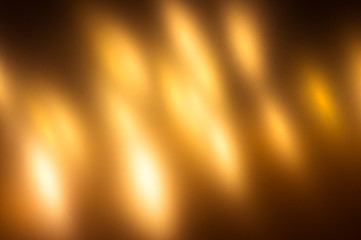 Bright blurred lights garland. Warm light. Abstract blurred background.