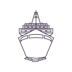 ship cruise boat travel icon
