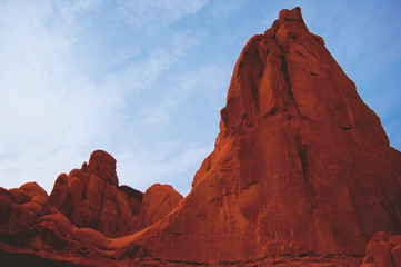 Fototapeta na wymiar Red Rocks against blue skies