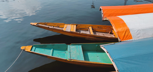 Sikara/boat docked at Dal lake, Srinagar.