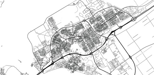 Obraz premium Mapa miasta wektor miejskich Almere, Holandia