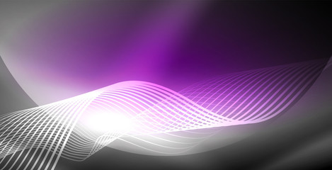 Neon lines shiny glowing background