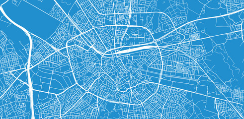 Urban vector city map of Eindhoven, The Netherlands
