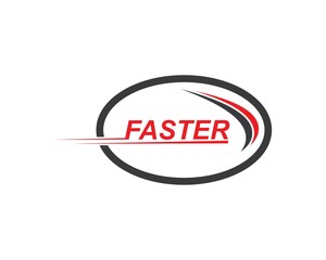 faster speed logo icon of automotive racing concept