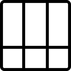 Top column grid with bottom split section