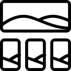 Image split section with wide top screen layout