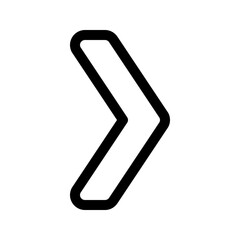 Single chevron arrow as a notch badge