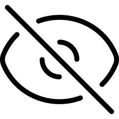 Hide feature with eye crossed shape button