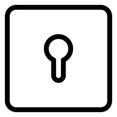 Lock encryption keyhole symbol for digital login