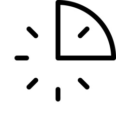 Quarter hour time duration recorded on wall clock