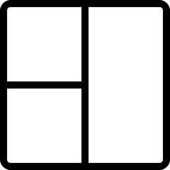 Right sidebar grid panel with boxes in section