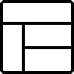 Top header grid sections parting square bars