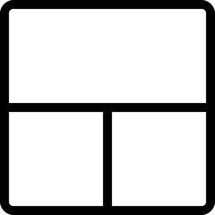 Obraz premium Top wide sidebar followed by partition at bottom