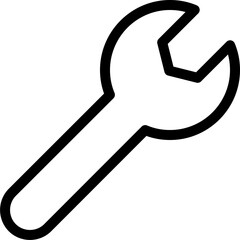 wrench as a maintenance logotype for computer operating system