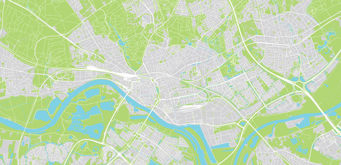 Fototapeta premium Urban vector city map of Arnhem, The Netherlands