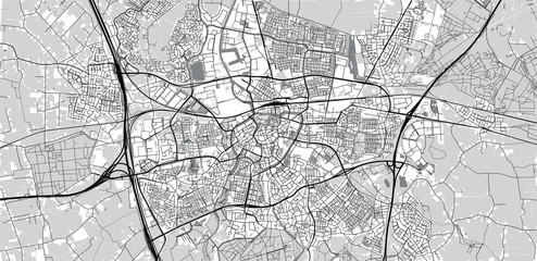 Fototapeta na wymiar Urban vector city map of Breda, The Netherlands