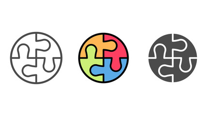 Puzzle vector icon sign symbol