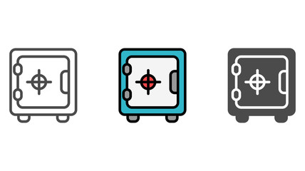 Safe box vector icon sign symbol