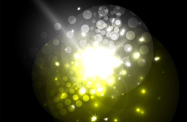 Glowing neon light. Holiday decoration.