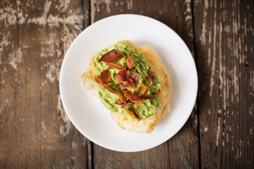 Avocado toast with Bacon Egg and Cheese