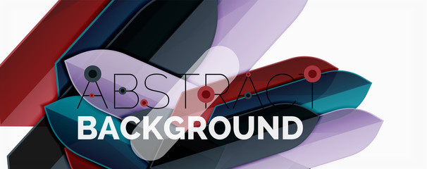 Geometric abstract background. Dynamic shapes composition