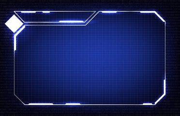 abstract background of technology HUD or Head-Up Display frame