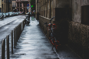 Fototapeta premium narrow street in Milan
