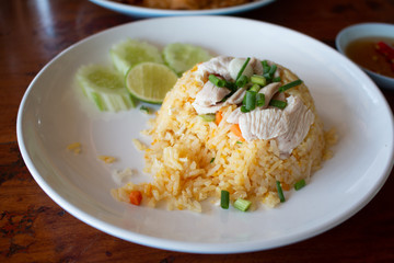 Healthy Homemade Fried Rice with prawns