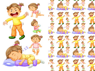 Seamless pattern for wallpaper, wrapping isolated on white