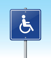 Disabled parking sign