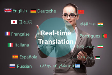 Concept of online translation from foreign language