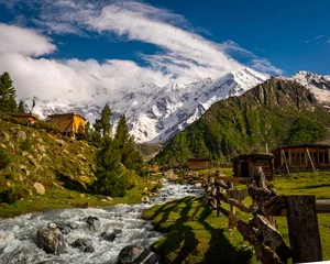 Peel and stick wall murals Nanga Parbat mountain landscape in the alps