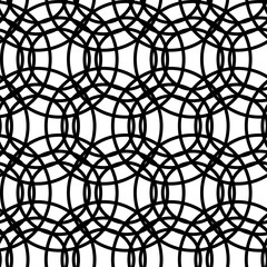 Vector seamless pattern. Modern stylish texture with monochrome trellis. Repeating geometric grid. Simple graphic design.