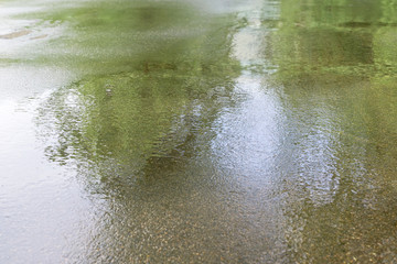 Fototapeta premium Wet asphalt. Background