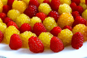 Garden berry of two colors in approximate form