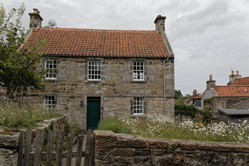 Fototapeta na wymiar Small old house in Culross, Scotland, UK