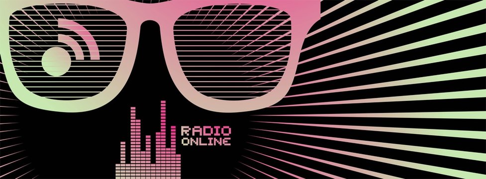 Modern glasses and radio online message