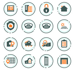 Real estate icons set
