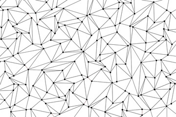 Network connection concept. Technology molecules with polygons on white background. Global network connections with dots and lines. Internet technologies