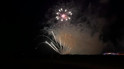 BIG FIREWORK ON TRAVEMÜNDER WEEK IN GERMANY