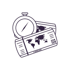 compass guide device with ticket travel