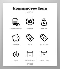 Ecommerce icons Line pack