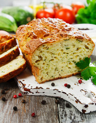 Unsweetened zucchini cake