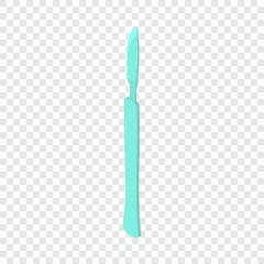Blue scalpel icon. Isometric illustration of blue scalpel vector icon for web