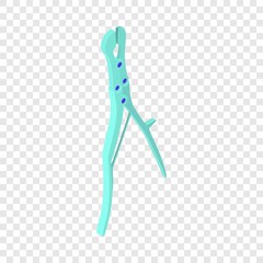 Blue pliers medical icon. Isometric illustration of blue pliers medical vector icon for web