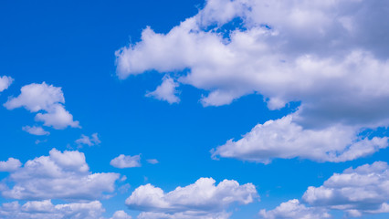 Obraz na płótnie Canvas Blue sky with clouds in summer sunny day